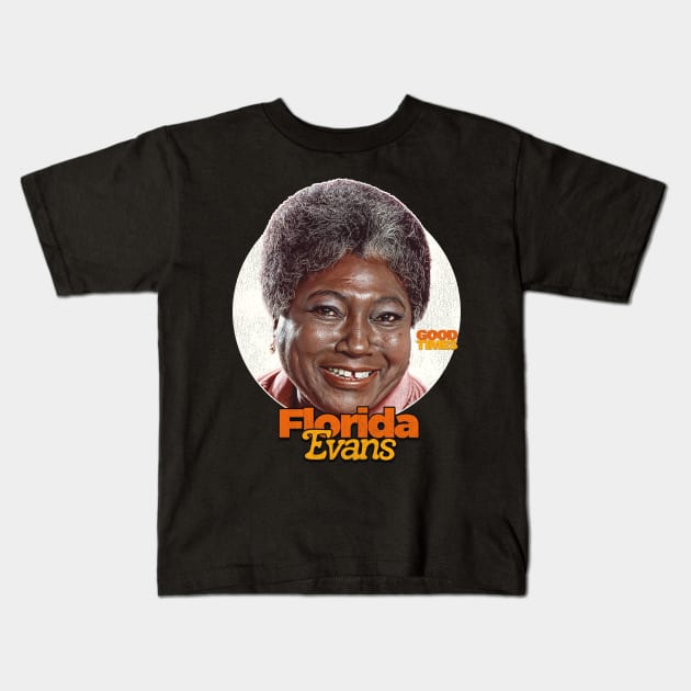 Florida Evans Good Times 70s Sitcom Kids T-Shirt by darklordpug